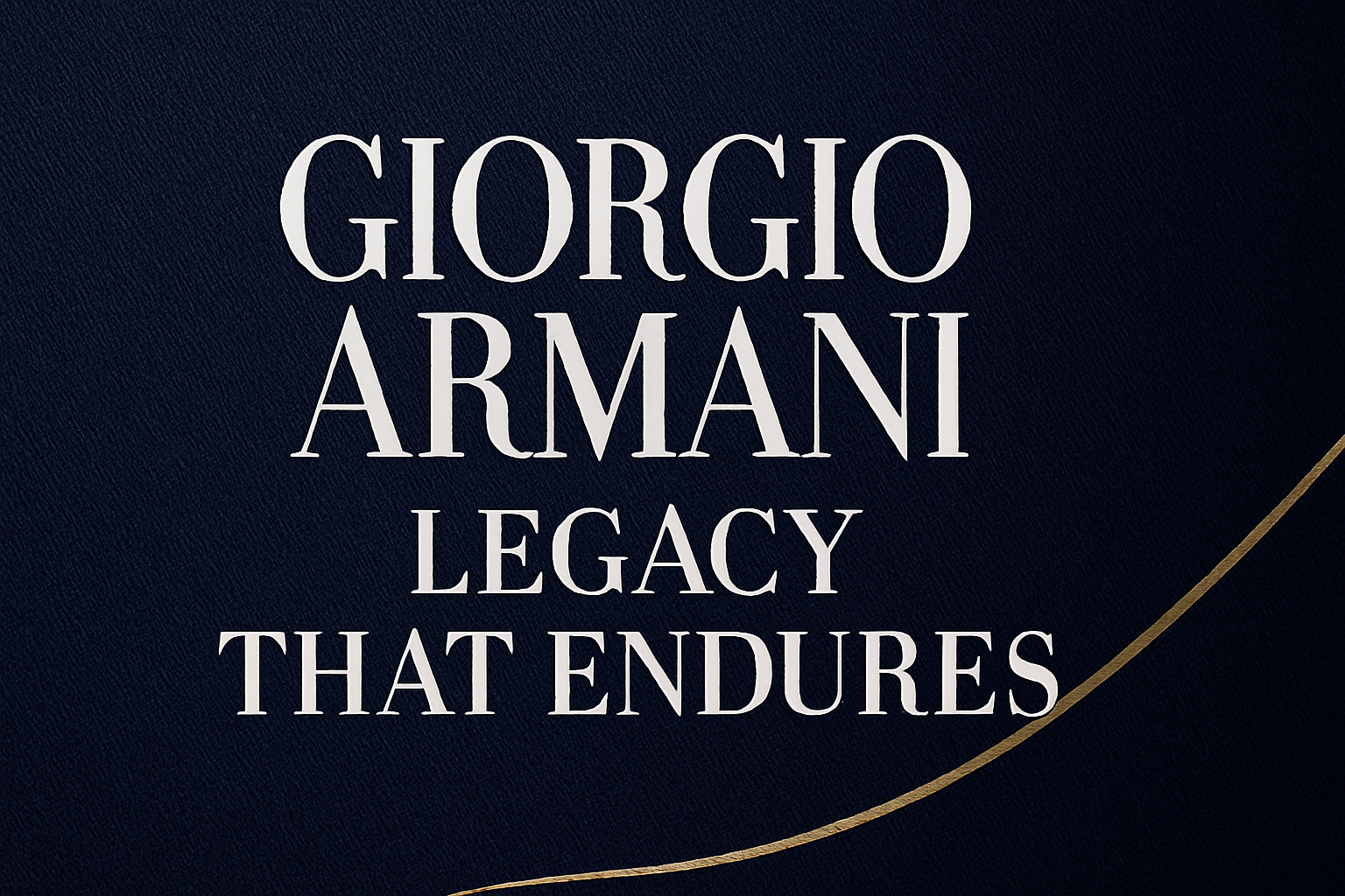 Armani’s Fashion Empire: The Unbroken Thread