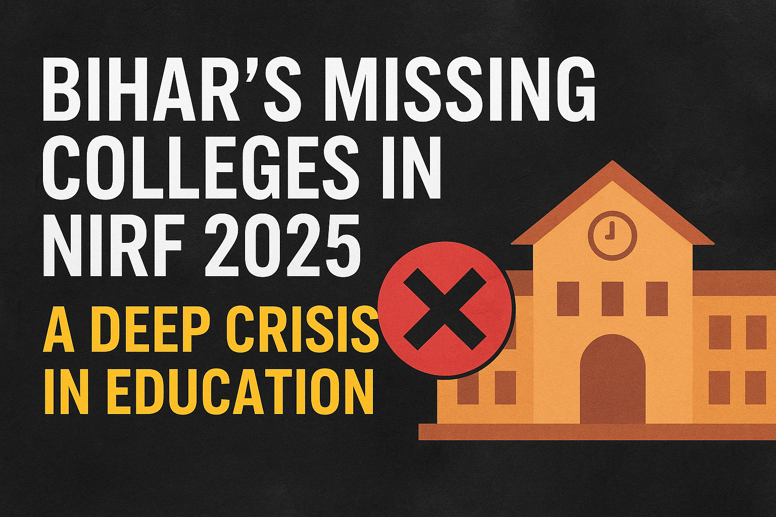 Bihar’s Missing Colleges in NIRF 2025: A Deep Crisis in Education