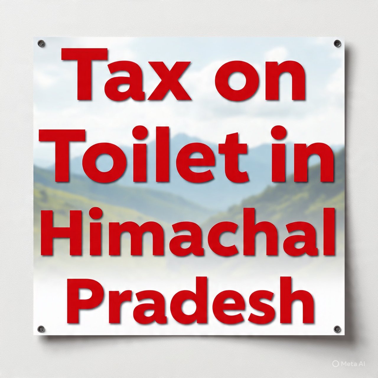 Tax on Toilet in Himachal Pradesh created storm in the ongoing state election campaign