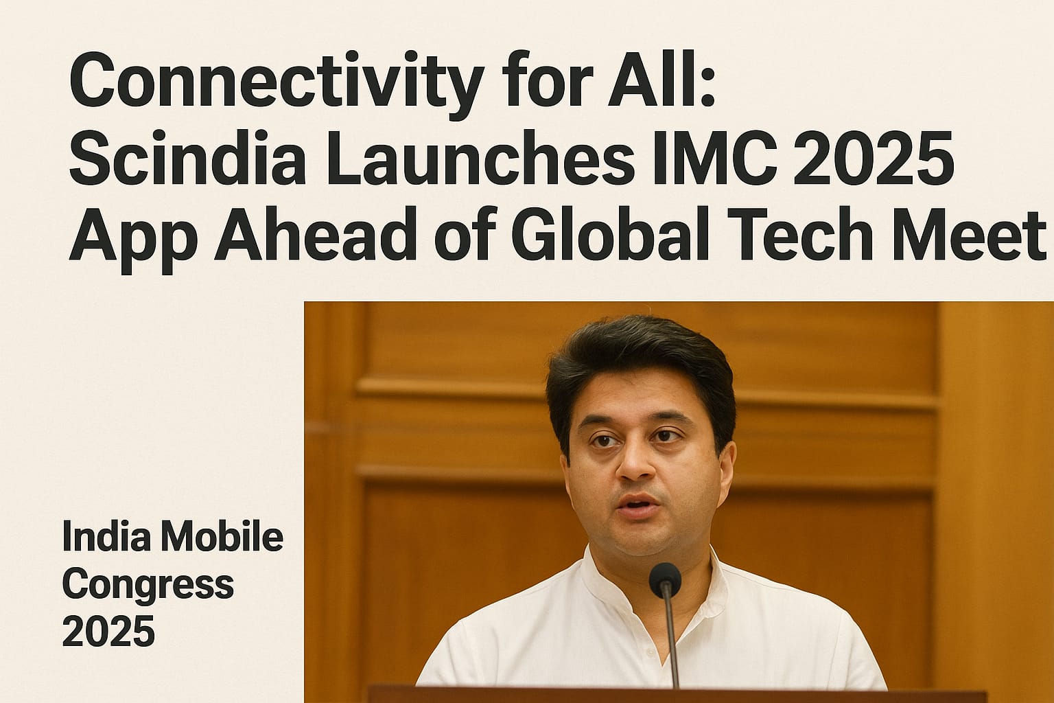 Connectivity for All: Scindia Launches IMC 2025 App Ahead of Global Tech Meet