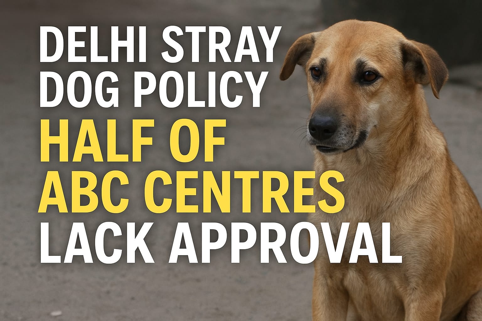 Delhi’s Stray Dog Policy Faces Roadblock as Half of ABC Centers Lack Approval
