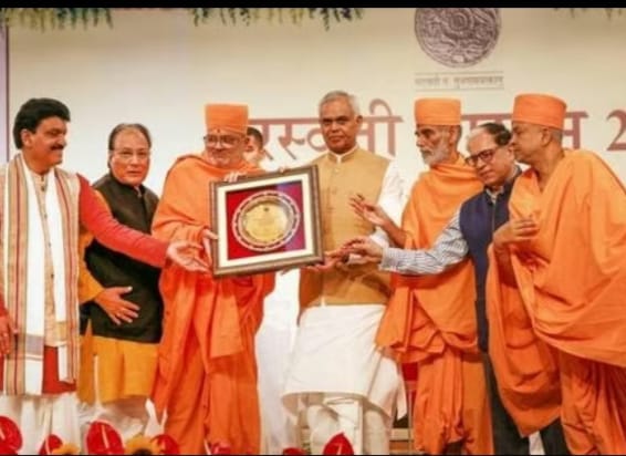 Swami Bhadreshdas Honoured with Saraswati Samman 2024 for His Work on Sanskrit Philosophy