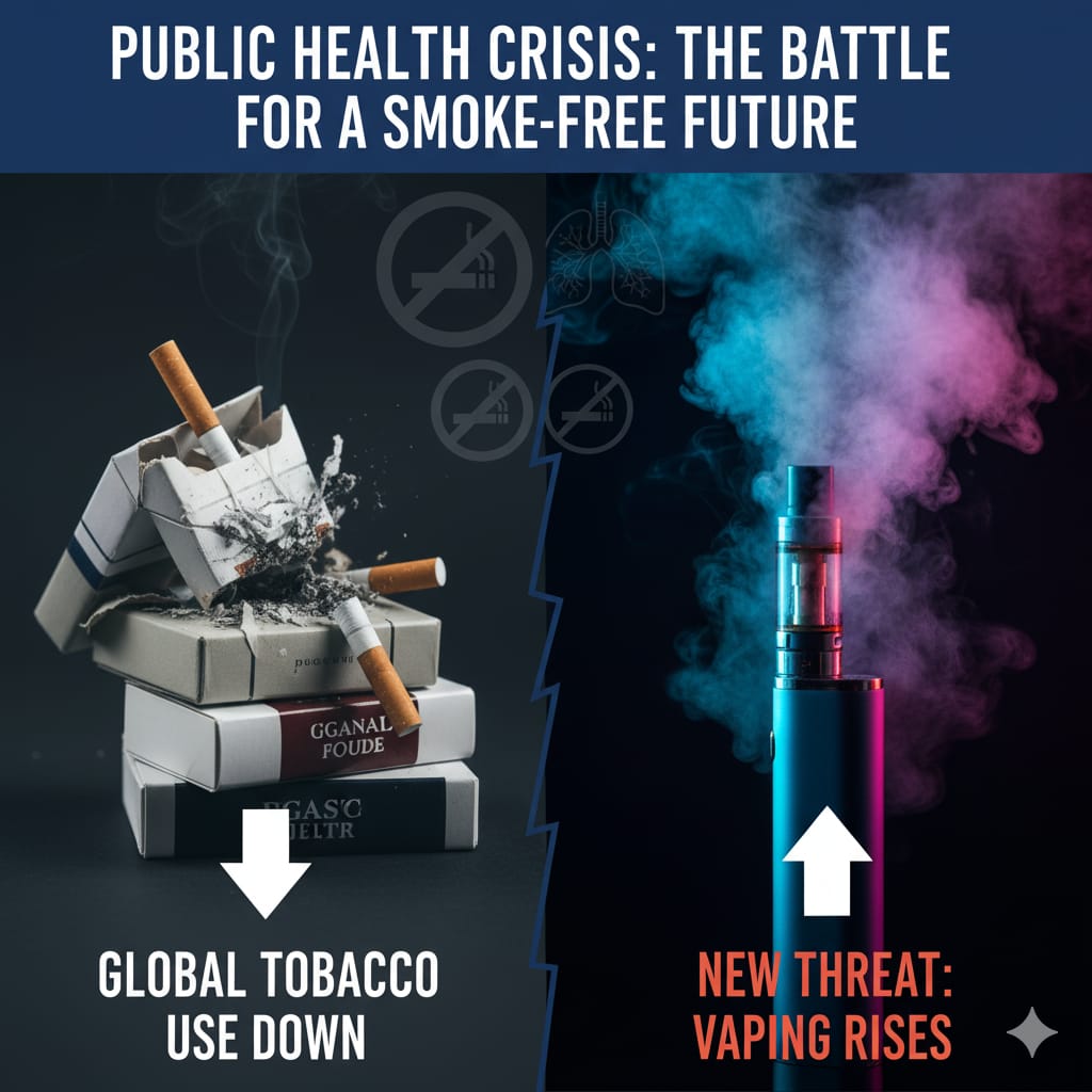 Global Public Health Alert: Tobacco Use Drops by 120 Million, But New Threats Challenge Decades of Progress