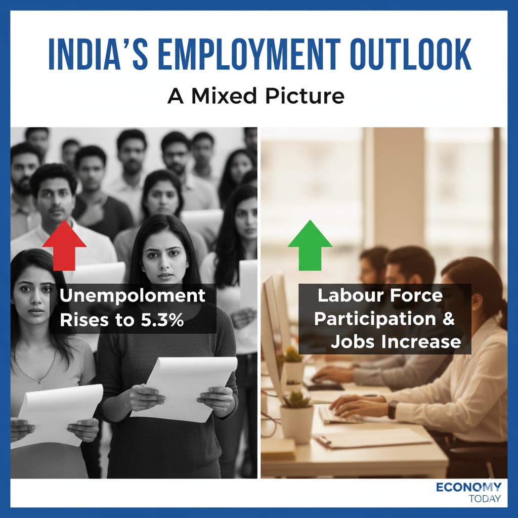 India's Employment Outlook: A Mixed Picture as Unemployment Rises