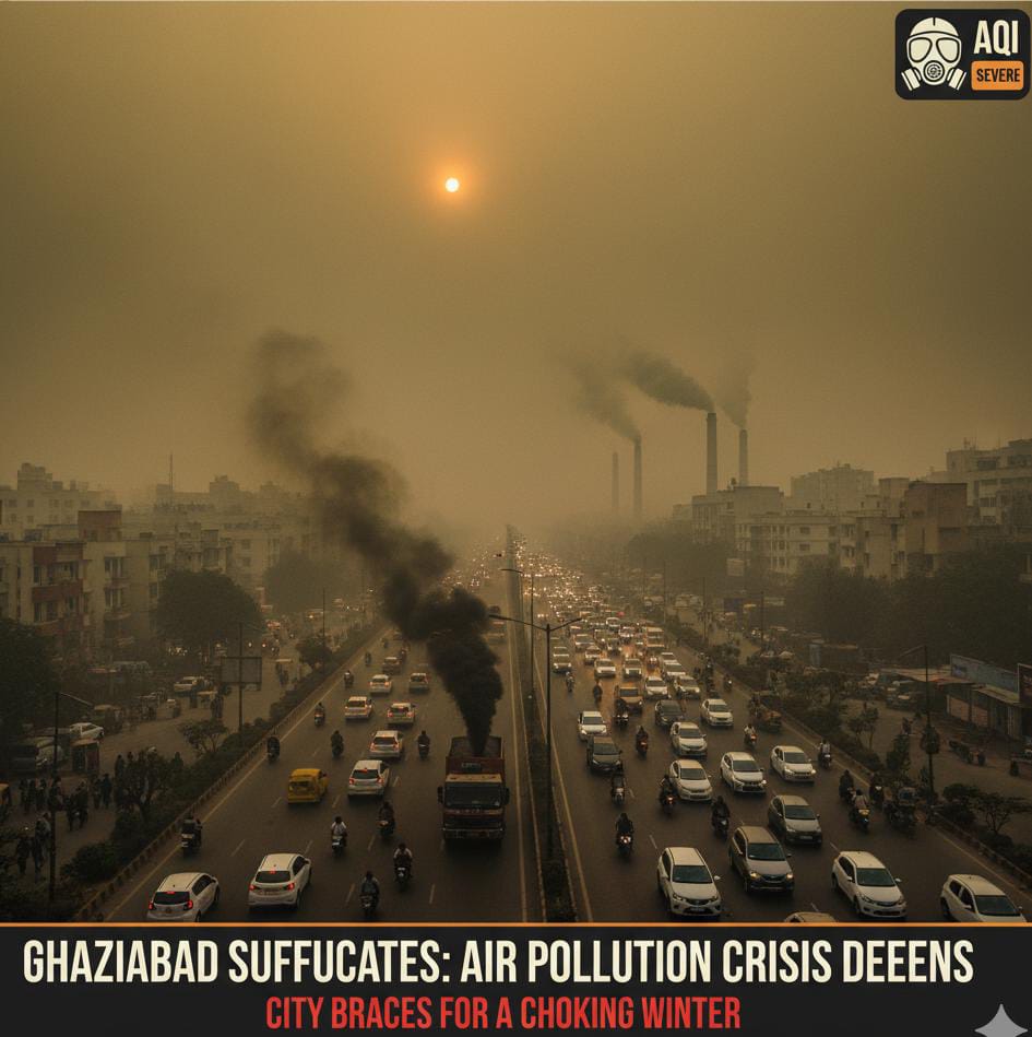 Ghaziabad Suffocates: Air Pollution Crisis Deepens, City Braces for a Choking Winter